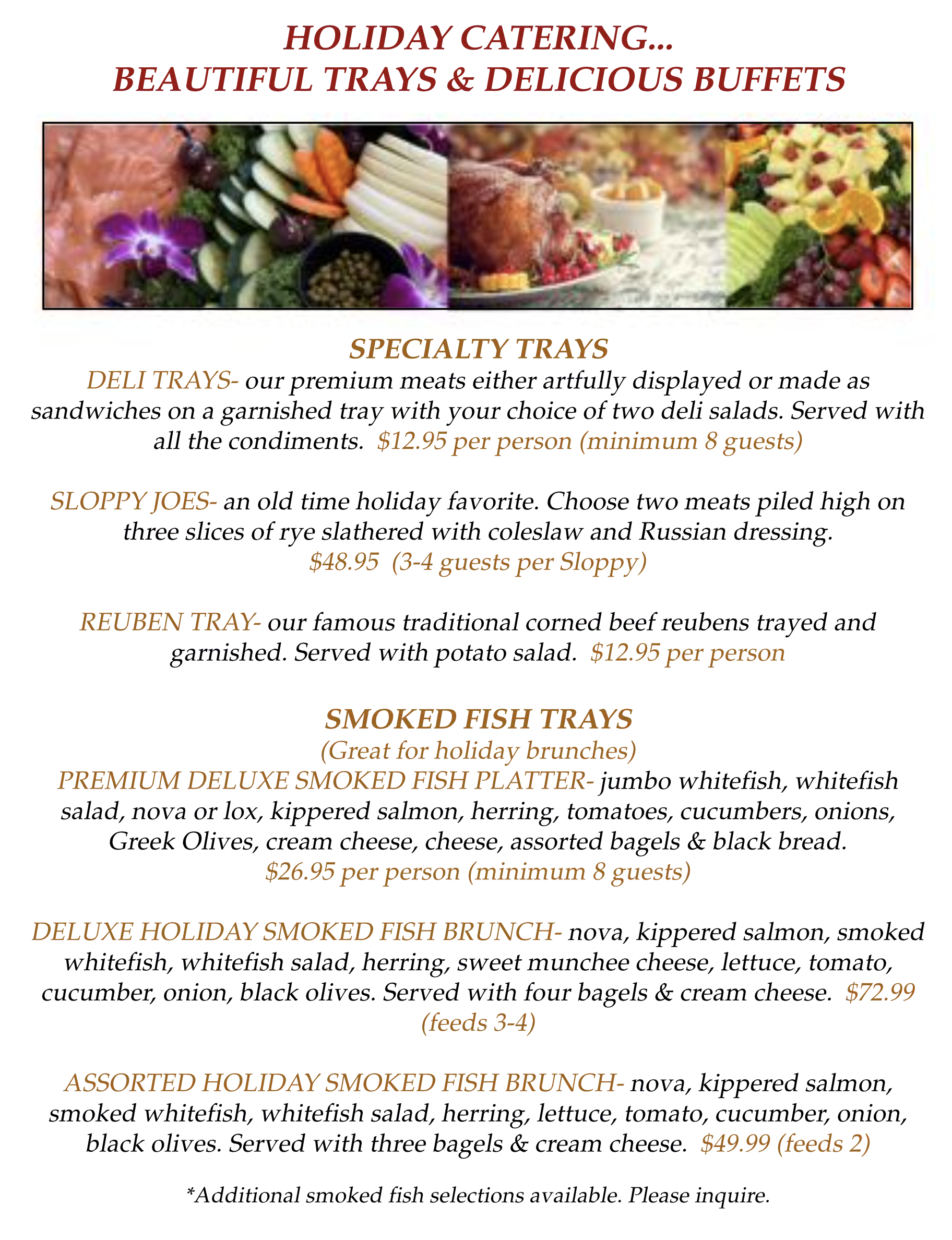 View Our Chanukah and Christmas Menu